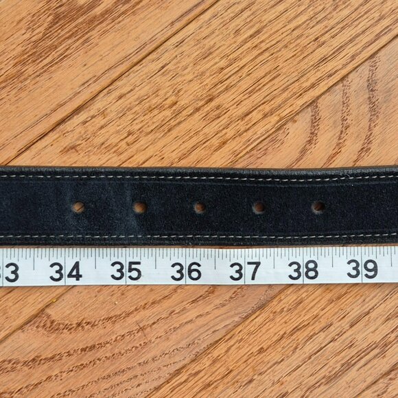 Johnston & Murphy Black Leather Suede Dress Belt Men's Size 36 - Picture 9 of 13